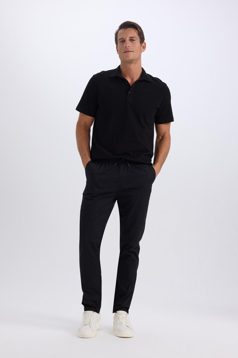 DeFacto Black Man jogger Super Skinny Hem Gabardine Trousers Casual - Image 4